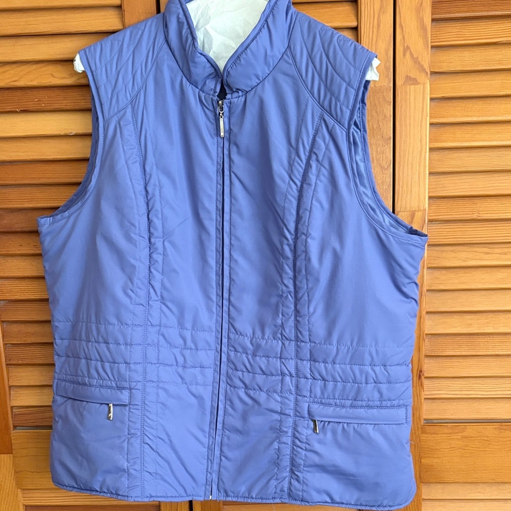 Coldwater Creek Blue Quilted Vest